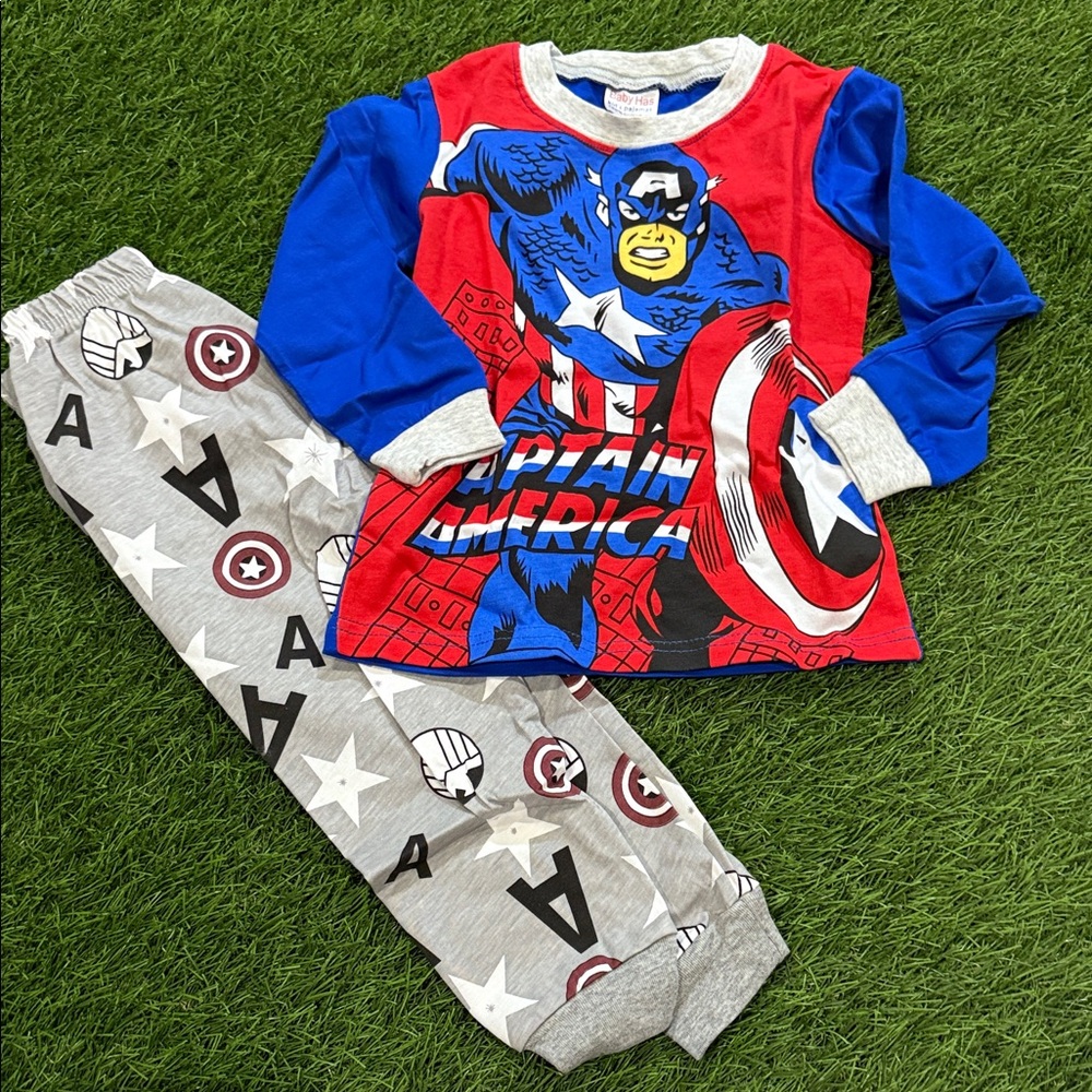Baby Has Captain America Kids Pajama Set